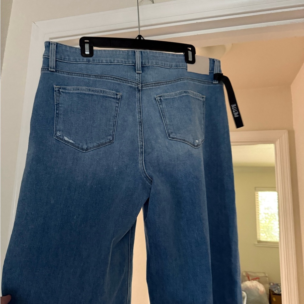 PAIGE Blue Wide Leg Jeans size 33 petite